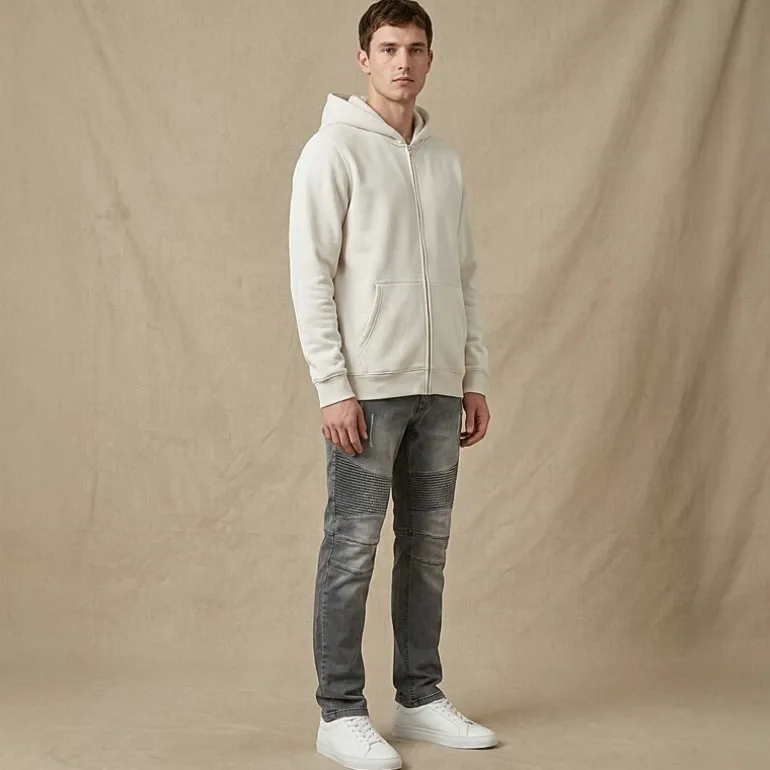 Royal Threads Mens Easy-on + Easy-off Long Sleeve Hoodie