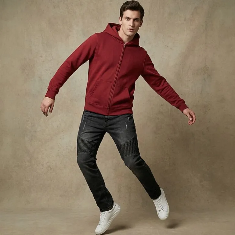 Royal Threads Mens Easy-on + Easy-off Long Sleeve Hoodie