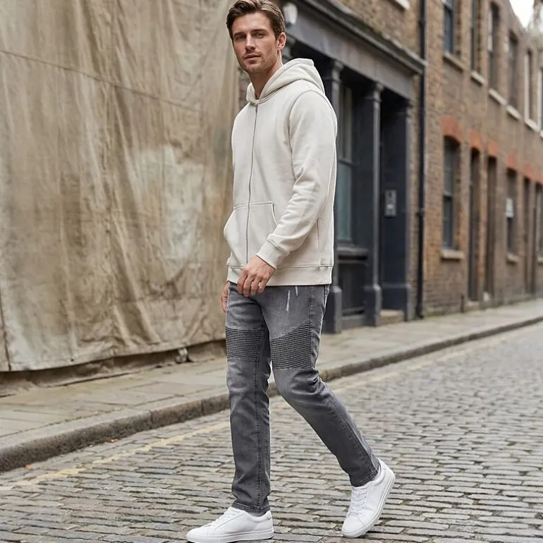 Royal Threads Mens Easy-on + Easy-off Long Sleeve Hoodie
