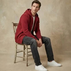Royal Threads Mens Easy-on + Easy-off Long Sleeve Hoodie