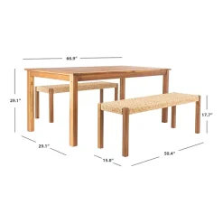Safavieh Aquina 3-pc. Rectangular Dining Set