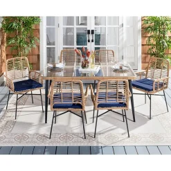 Safavieh Beson 7-pc. Cushioned Rectangular Dining Set