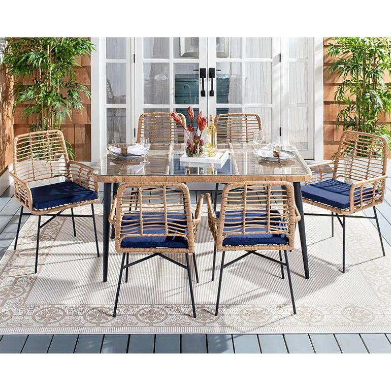 Safavieh Beson 7-pc. Cushioned Rectangular Dining Set