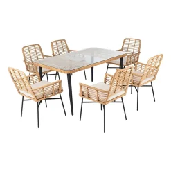 Safavieh Beson 7-pc. Cushioned Rectangular Dining Set