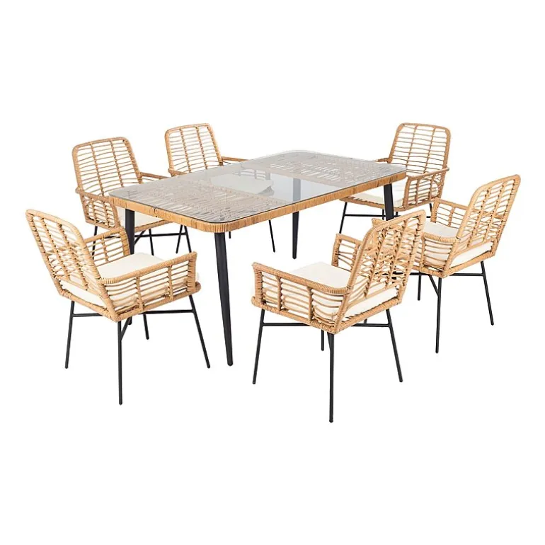 Safavieh Beson 7-pc. Cushioned Rectangular Dining Set