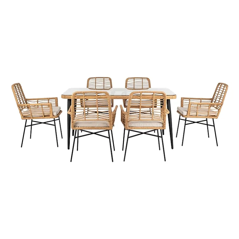 Safavieh Beson 7-pc. Cushioned Rectangular Dining Set