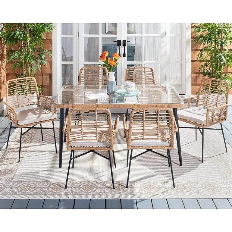 Safavieh Beson 7-pc. Cushioned Rectangular Dining Set
