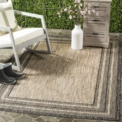 Safavieh Courtyard Collection Wanda Stripe Indoor/Outdoor Area Rug