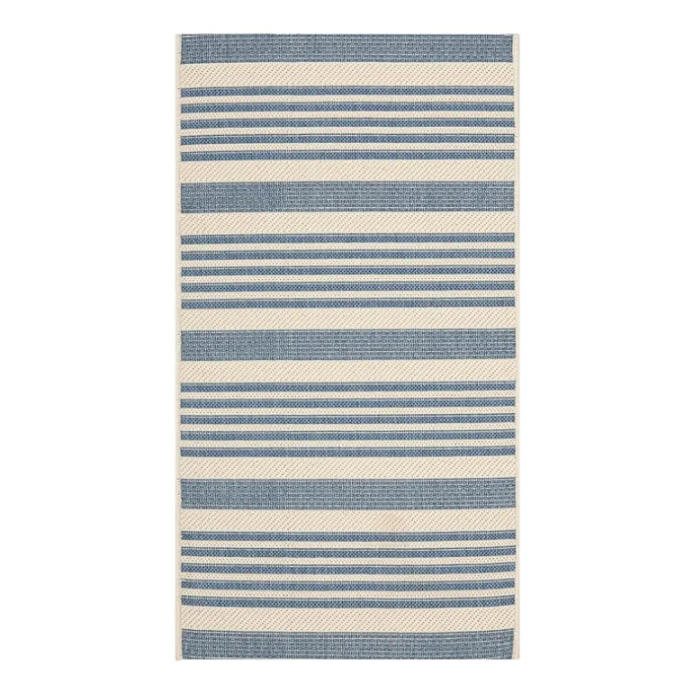 Safavieh Courtyard Collection Santos Stripe Indoor/Outdoor Area Rug