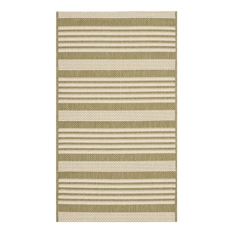 Safavieh Courtyard Collection Santos Stripe Indoor/Outdoor Area Rug