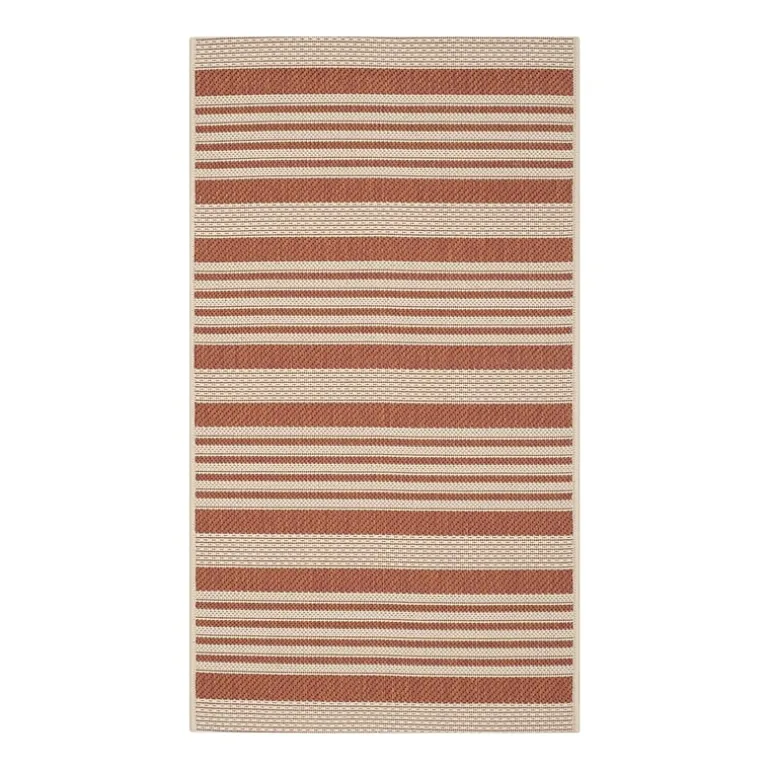 Safavieh Courtyard Collection Santos Stripe Indoor/Outdoor Area Rug