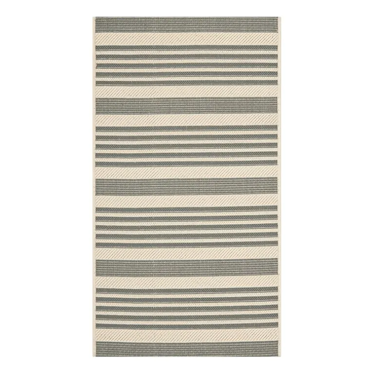 Safavieh Courtyard Collection Santos Stripe Indoor/Outdoor Area Rug