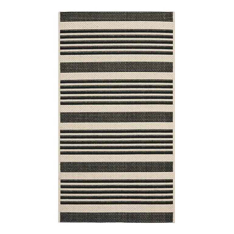 Safavieh Courtyard Collection Santos Stripe Indoor/Outdoor Area Rug