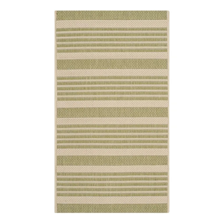 Safavieh Courtyard Collection Santos Stripe Indoor/Outdoor Area Rug
