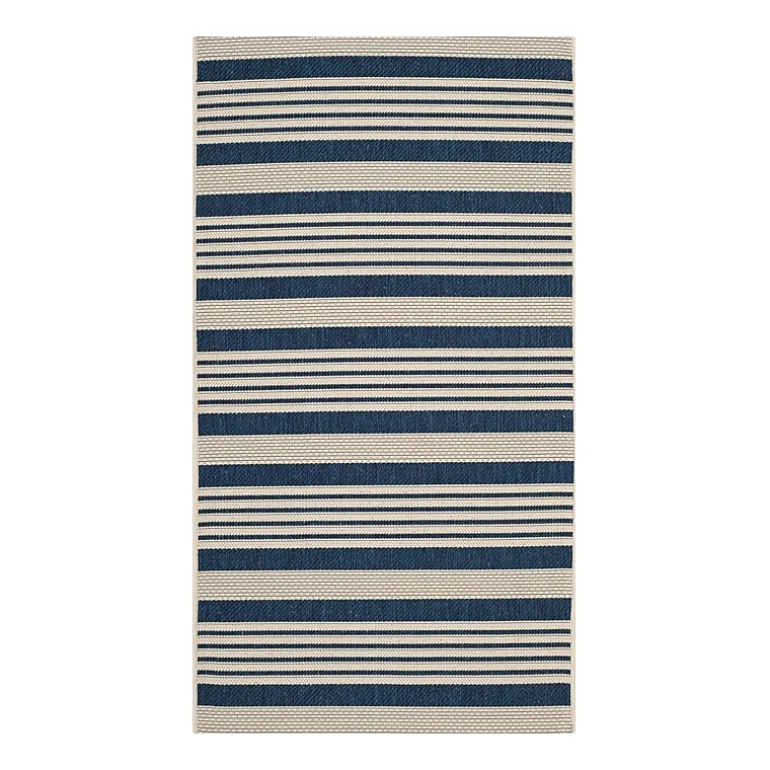 Safavieh Courtyard Collection Santos Stripe Indoor/Outdoor Area Rug