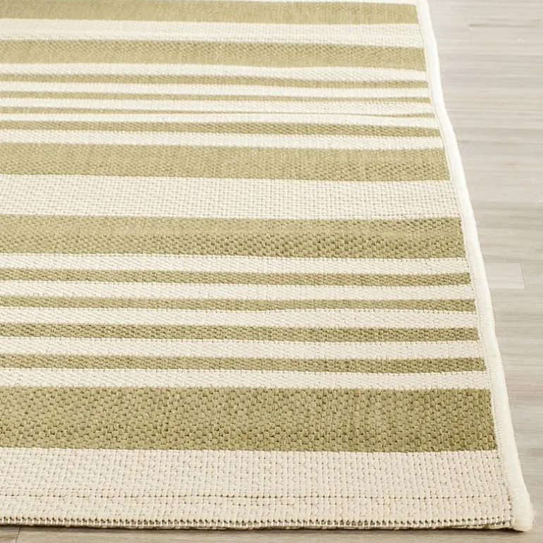 Safavieh Courtyard Collection Santos Stripe Indoor/Outdoor Area Rug