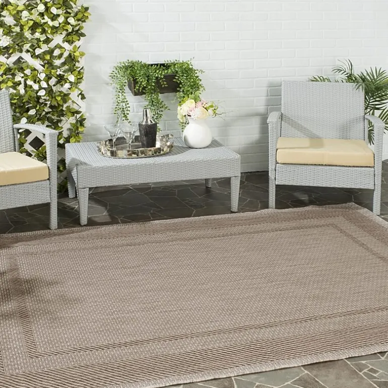 Safavieh Courtyard Collection Lorna Stripe Indoor/Outdoor Area Rug
