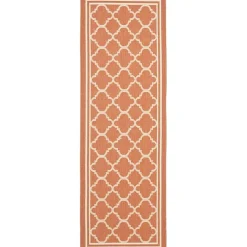 Safavieh Courtyard Collection Crispian Geometric Indoor/Outdoor Runner Rug