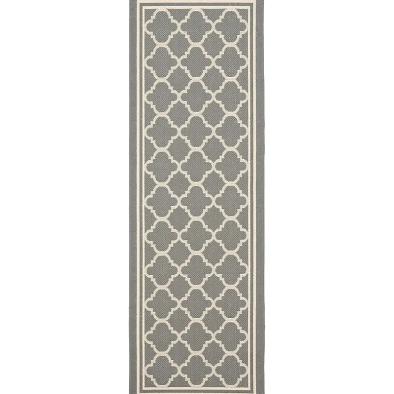 Safavieh Courtyard Collection Crispian Geometric Indoor/Outdoor Runner Rug