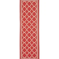 Safavieh Courtyard Collection Crispian Geometric Indoor/Outdoor Runner Rug