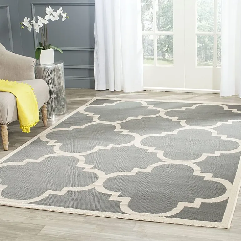 Safavieh Courtyard Collection Gina Geometric Indoor/Outdoor Square Area Rug