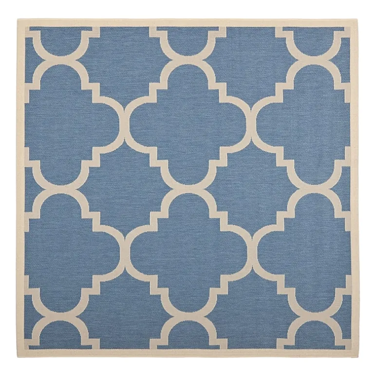 Safavieh Courtyard Collection Gina Geometric Indoor/Outdoor Square Area Rug
