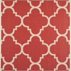 Safavieh Courtyard Collection Gina Geometric Indoor/Outdoor Square Area Rug