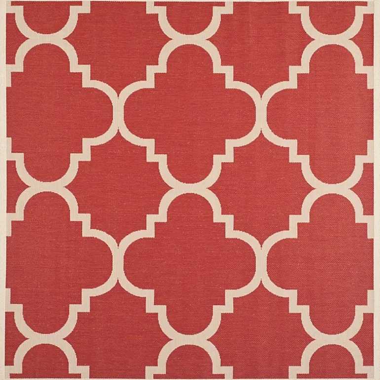 Safavieh Courtyard Collection Gina Geometric Indoor/Outdoor Square Area Rug