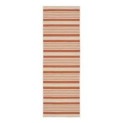 Safavieh Courtyard Collection Santos Stripe Indoor/Outdoor Runner Rug