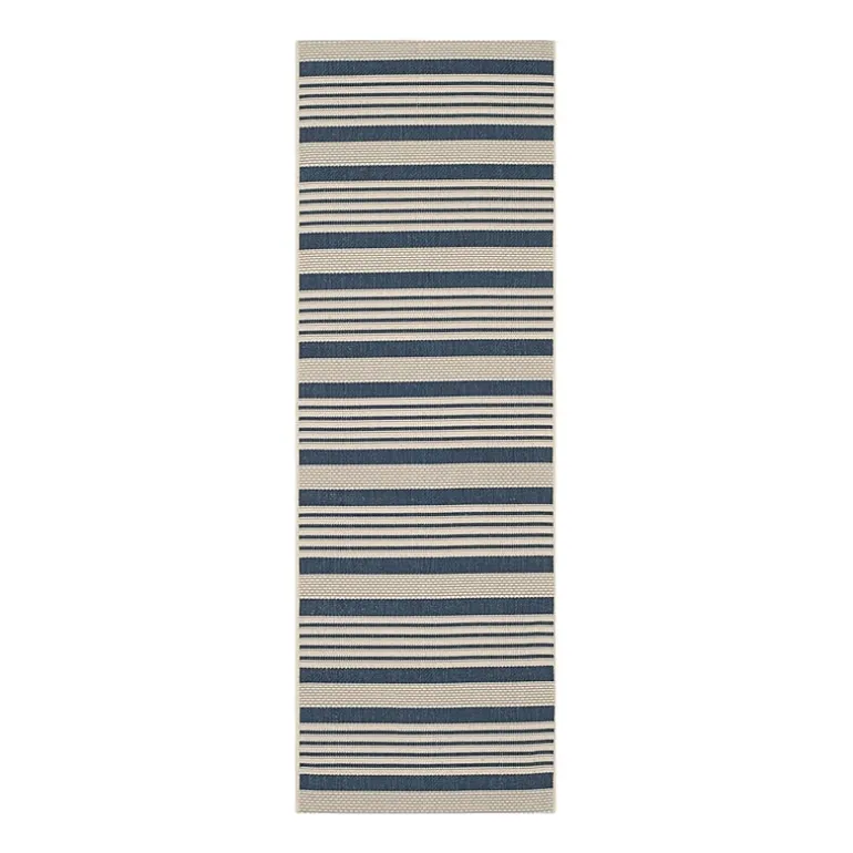 Safavieh Courtyard Collection Santos Stripe Indoor/Outdoor Runner Rug