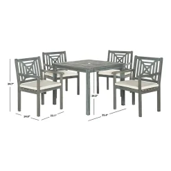 Safavieh Del Mar 5-pc. Square Dining Set