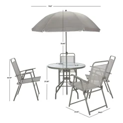 Safavieh Monico 6-pc. Round Dining Set