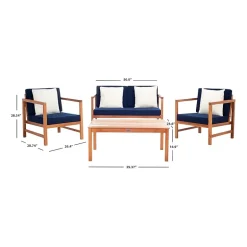 Safavieh Montez 4-pc. Conversation Set Cushioned