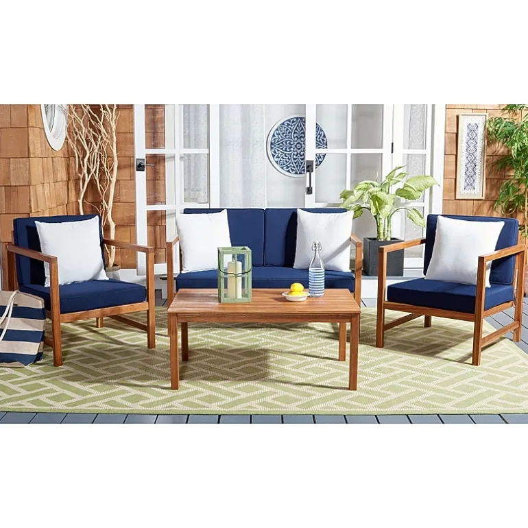Safavieh Montez 4-pc. Conversation Set Cushioned