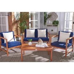 Safavieh Montez 4-pc. Conversation Set Cushioned