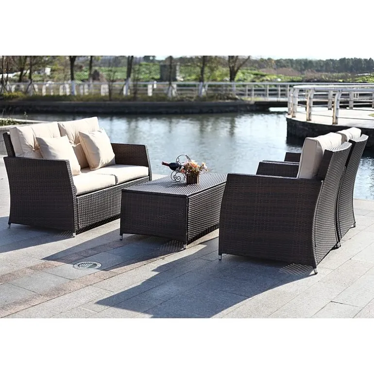 Safavieh Parry 4-pc. Conversation Set Cushioned