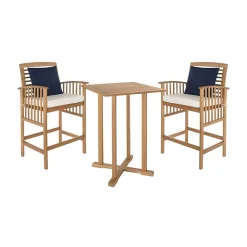 Safavieh Pate Patio Collection 3-pc. Bistro Set Folding