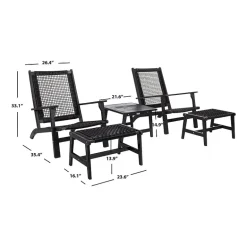Safavieh 5-pc. Conversation Set Weather Resistant