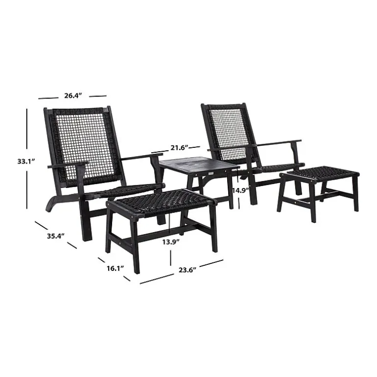 Safavieh 5-pc. Conversation Set Weather Resistant
