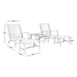Safavieh 5-pc. Conversation Set Weather Resistant
