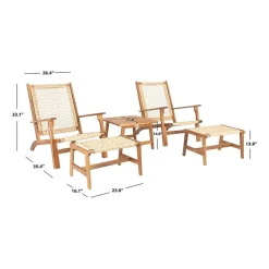 Safavieh 5-pc. Conversation Set Weather Resistant