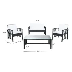 Safavieh 4-pc. Conversation Set Weather Resistant