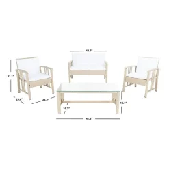 Safavieh 4-pc. Conversation Set Weather Resistant