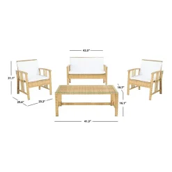 Safavieh 4-pc. Conversation Set Weather Resistant