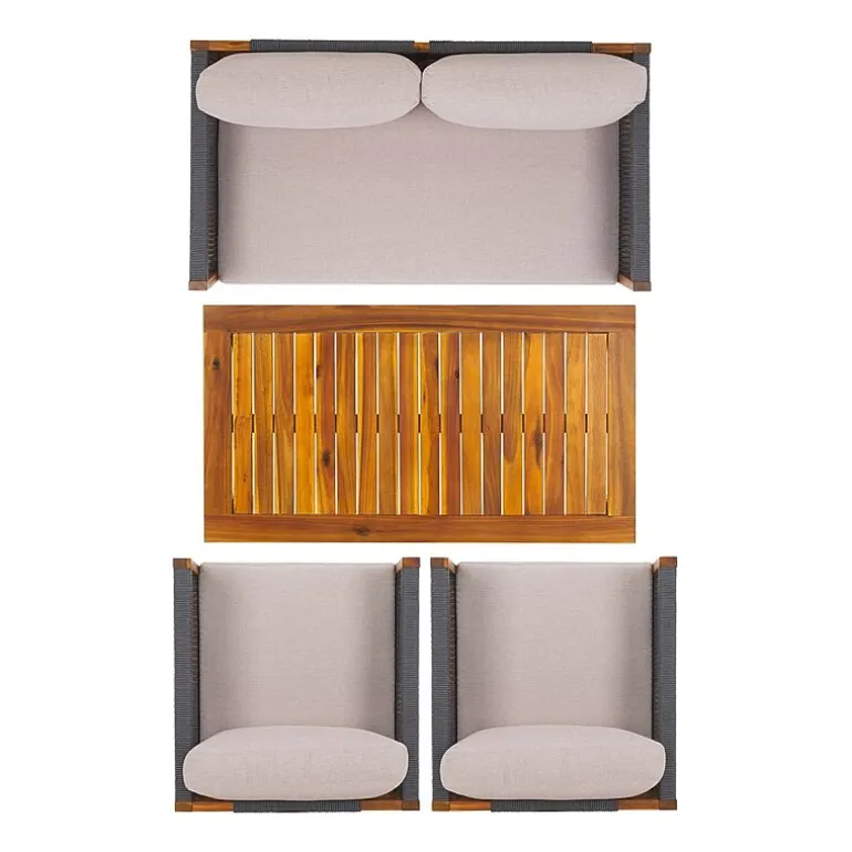 Safavieh Wilson 4-pc. Conversation Set Cushioned