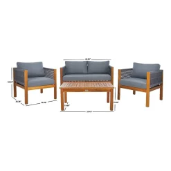 Safavieh Wilson 4-pc. Conversation Set Cushioned