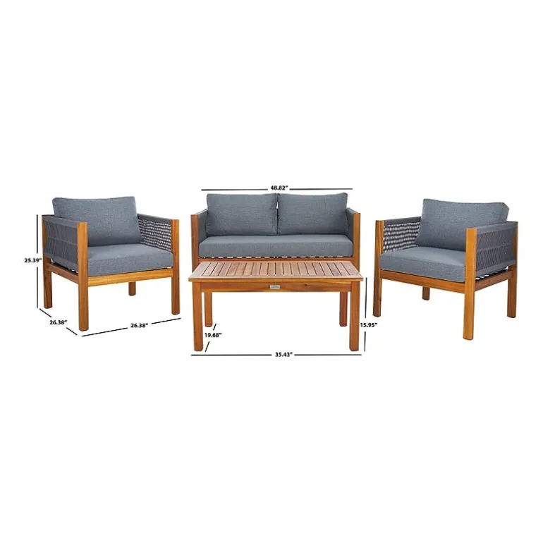 Safavieh Wilson 4-pc. Conversation Set Cushioned