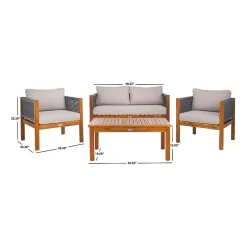 Safavieh Wilson 4-pc. Conversation Set Cushioned