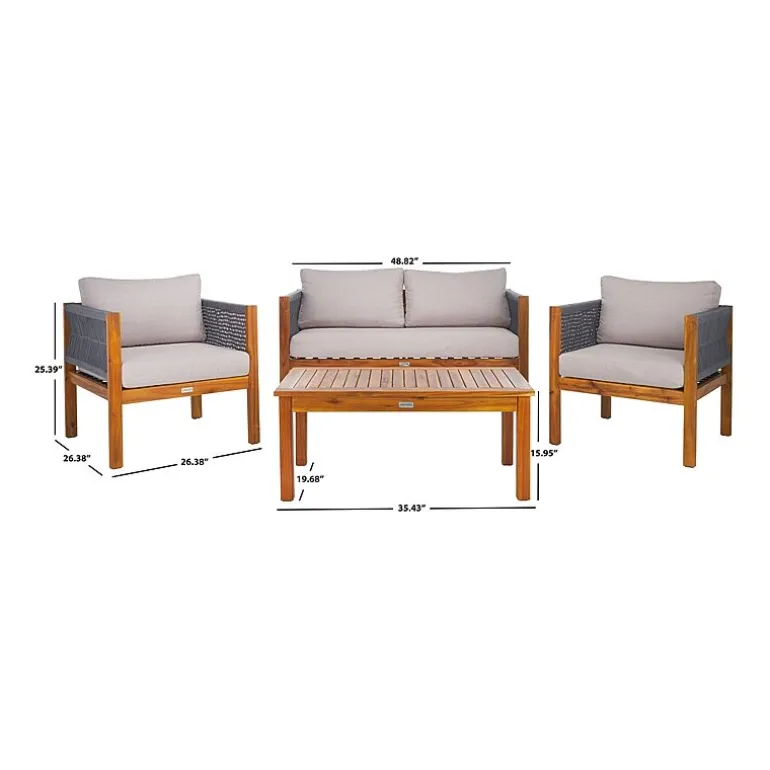 Safavieh Wilson 4-pc. Conversation Set Cushioned