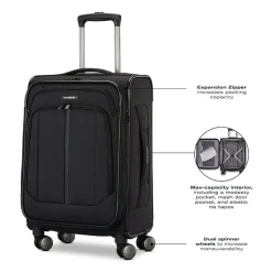 Samsonite Ascella 4.0 25 Inch Softside Expandable Checked Spinner Luggage